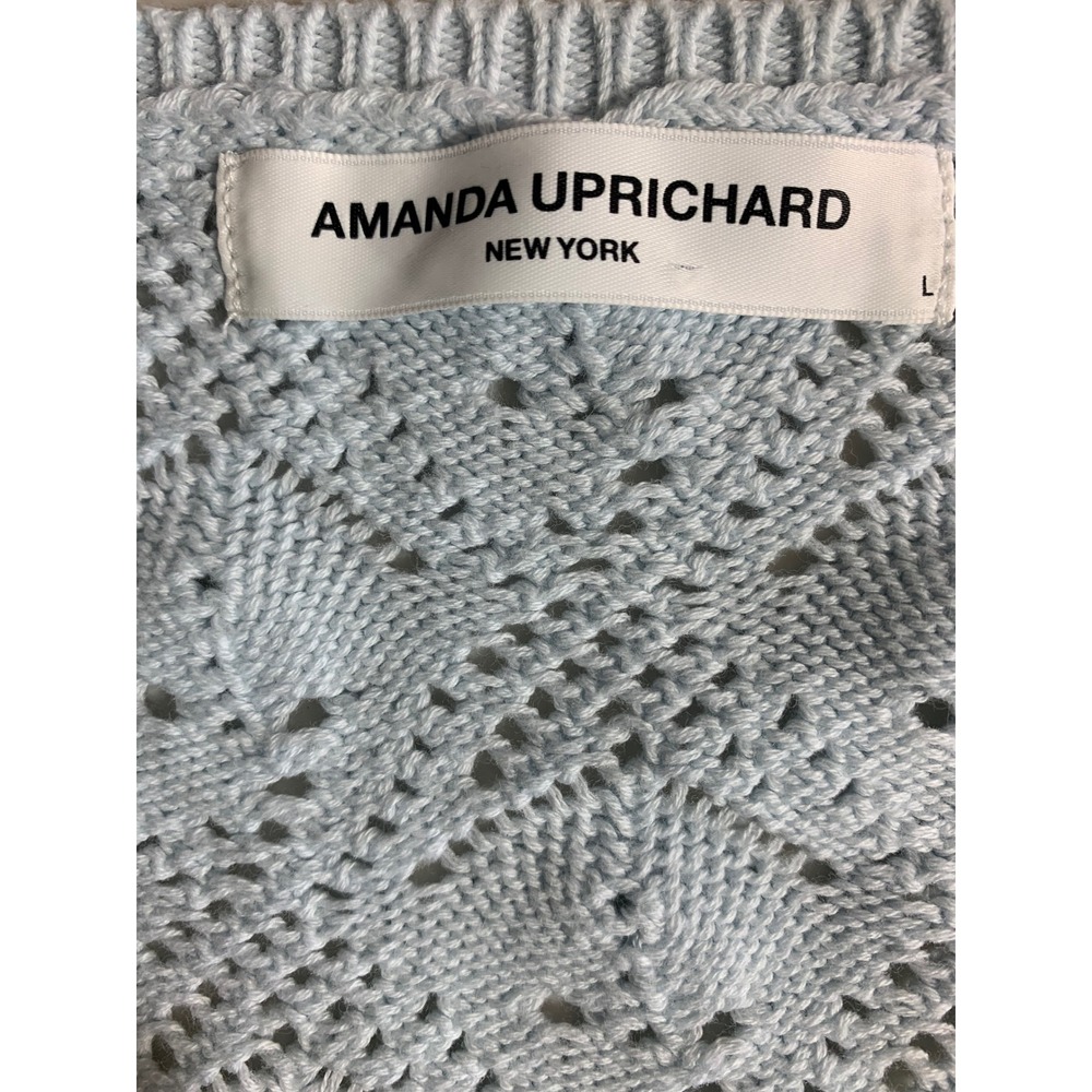 Amanda Uprichard Ombre Crochet Knit Cropped Cardigan Sweater Women's Large - Picture 8 of 9